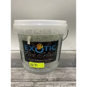 25 Lbs Exotic 1/4" Crystal Reflective Fire Glass-Gas Fireplace/Gas Fire Pit New